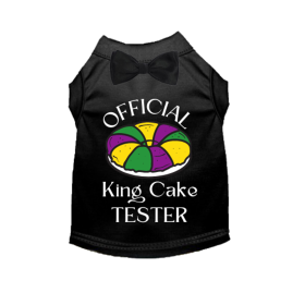 Official King Cake Tester (Color: Black, Style: TEE, size: X Small)