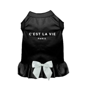 C' EST LA VIE (Color: Black, Style: DRESS, size: X Small)