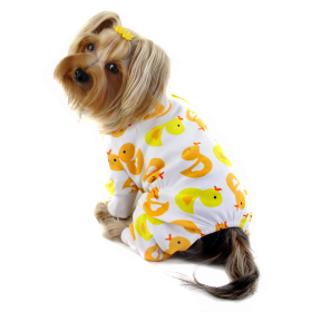 Knit Cotton Pajamas with Yellow Ducky (size: XS)