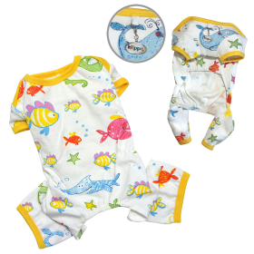 Knit Cotton Pajamas with Ocean Pals (size: XS)