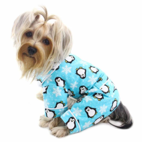 Penguins & Snowflake Flannel PJ with 2 Pockets (size: XS)