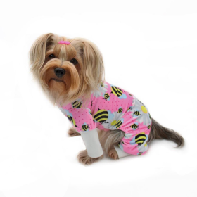 Ultra Soft Plush Minky Bumblebee & Flower Pajamas (size: XS)