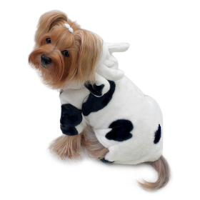 Ultra Plush Moo Cow Hooded Pajamas (size: XS)