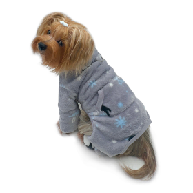 Ultra Thick Plush Penguins Turtleneck Pajamas (size: S)