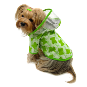 Clear View Froggy Raincoat with Fleece Lining and Detachable Hood (size: XS)