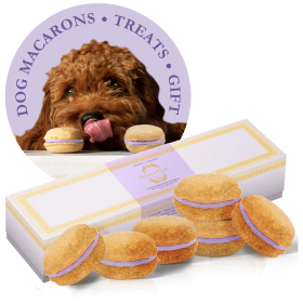 Dog Macarons - Box of 6 (Available in 12 Flavors) (Flavor: Lavender)