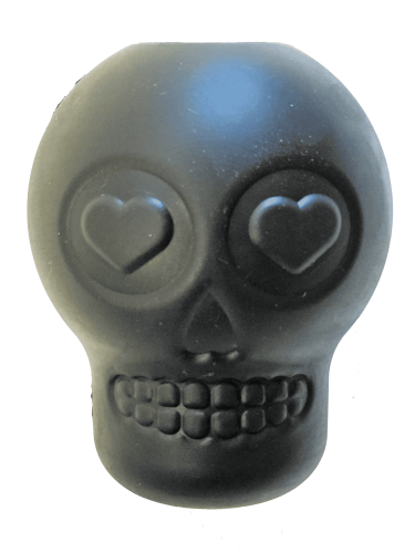 MKB Sugar Skull Durable Rubber Chew Toy & Treat Dispenser