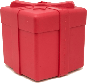SP Gift Box Durable Rubber Chew Toy & Treat Dispenser (size: large)