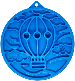 Nylon eCoin Durable Enrichment Snacking Coin (Color: Blue, Option: Air)