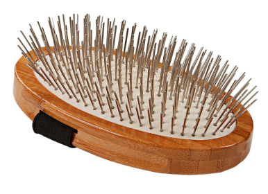 Bass Brushes- Style & Detangle Pet Brush (Color: Dark Bamboo, Style: Palm Style, size: )