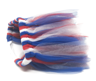 Red/White/Blue 4th Of July Dog Tutu Skirt (size: XS)
