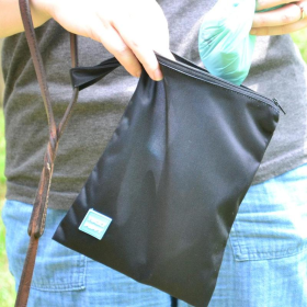 Black Yucky Puppy Dog Poop Bag Holders- Extra Large Size (size: 6.75x9.25)
