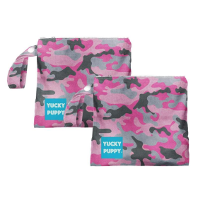 Pink Camo Dog Poop Bag Holders, Standard Size (Color: Pink)