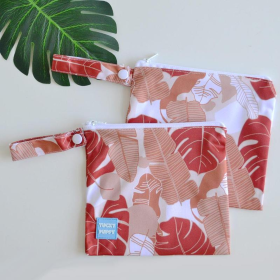 Monstera + Banana Yucky Puppy Dog Poop Bag Holders (Color: Rust Orange)